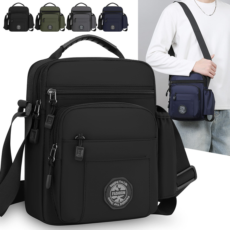 Travel Accessories Holder - Men's Waterproof Crossbody Shoulder Bag Multi