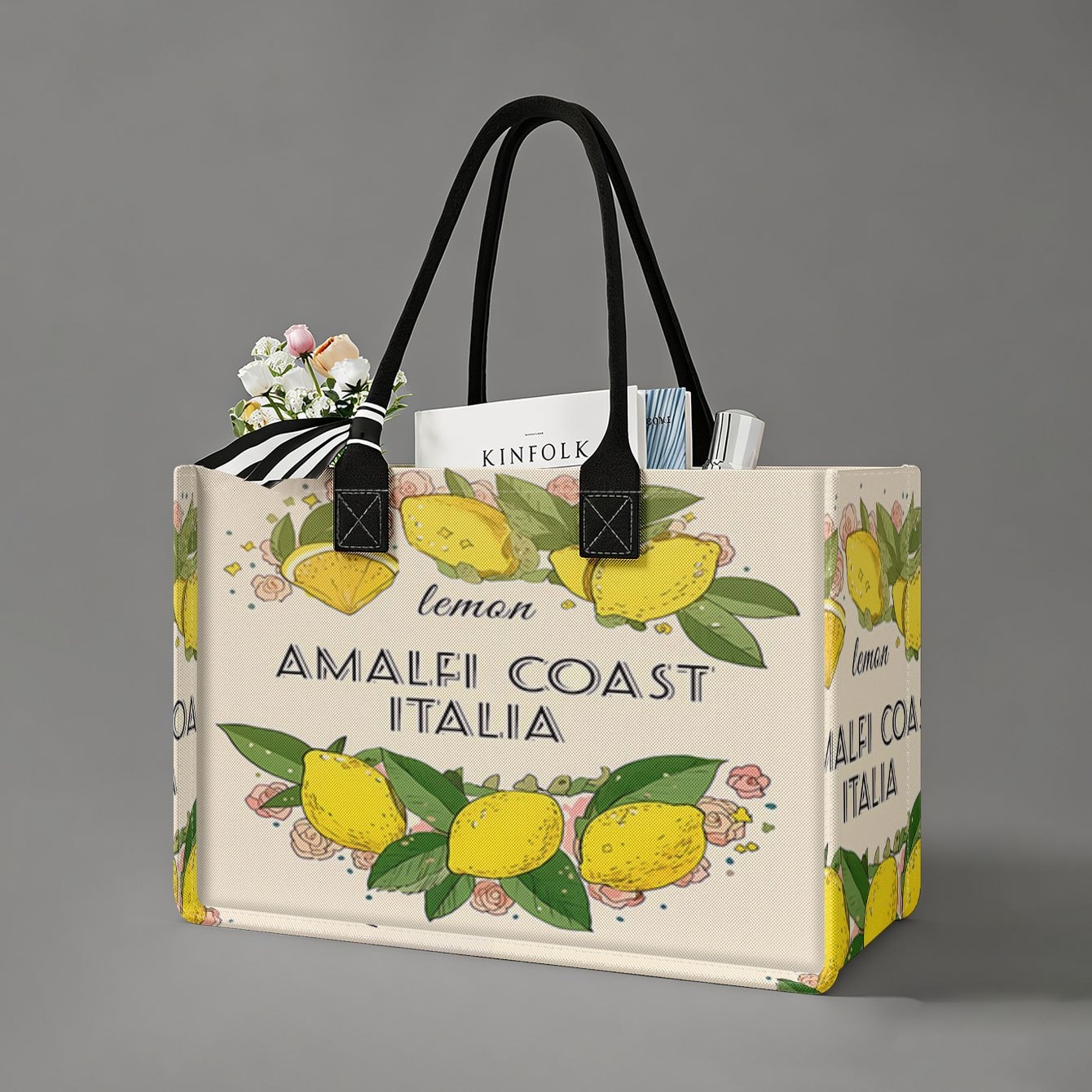 Travel Accessories Italy - Amalfi Coast Italy Lemon Floral Print