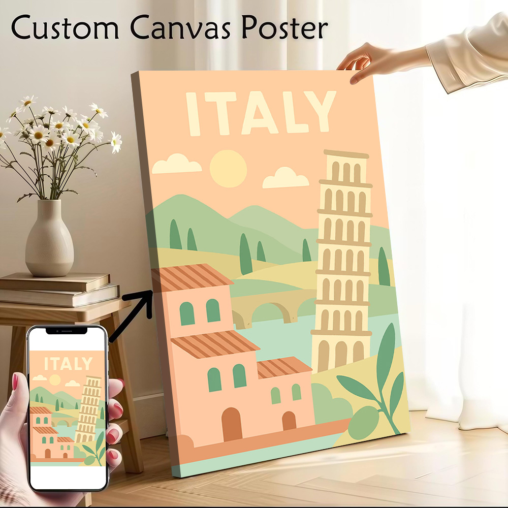 Italy Travel Canvas Wall Arts  - Travel Accessories Italy 评论和价格