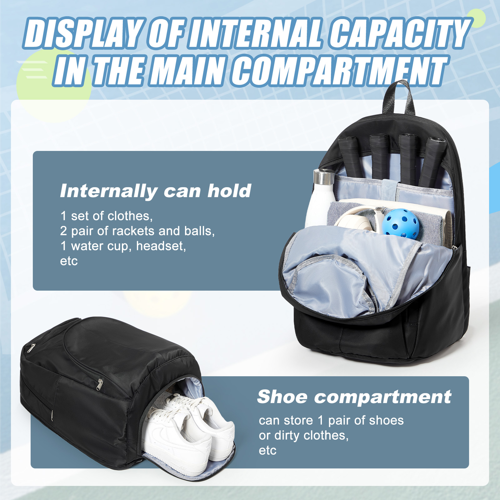 Tennis Bag Tennis Backpack 2 R - Shoe Bag Travel 评论和价格