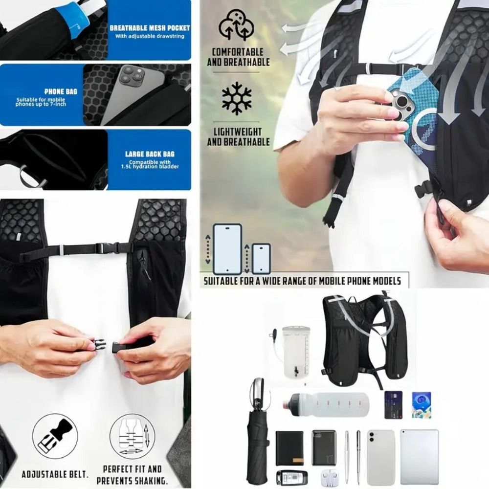 Waterproof Reflective Running  - Hydration Pack Backpack 评论和价格
