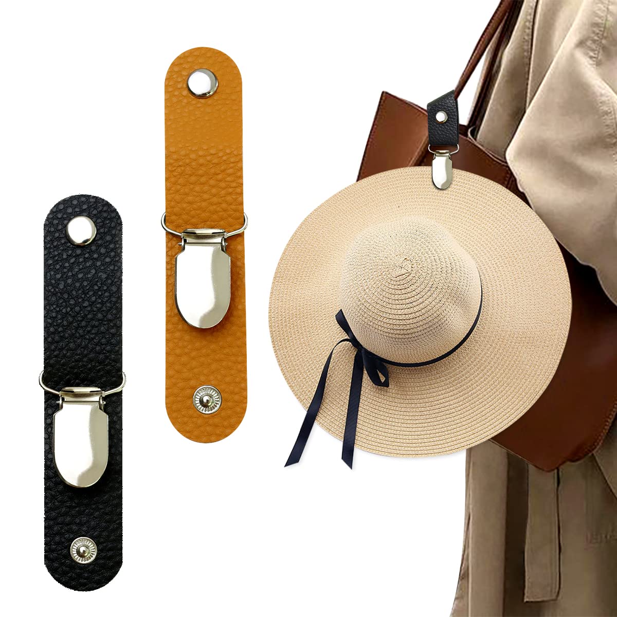 PU Leather Hat Clip for Travel - Travel Accessories Holder 评论和价格